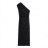 ZATRHMBM women's clothing 2024 new fashion asymmetrical midi dress retro sleeveless trend elegant female black dress