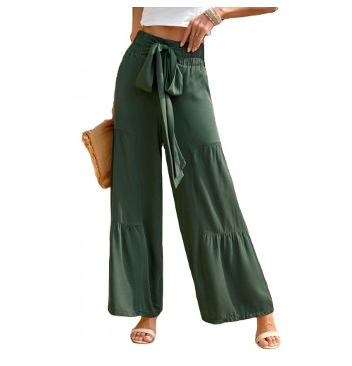 Loose Elastic High Waist Wide Leg Product Women's Pants Trousers